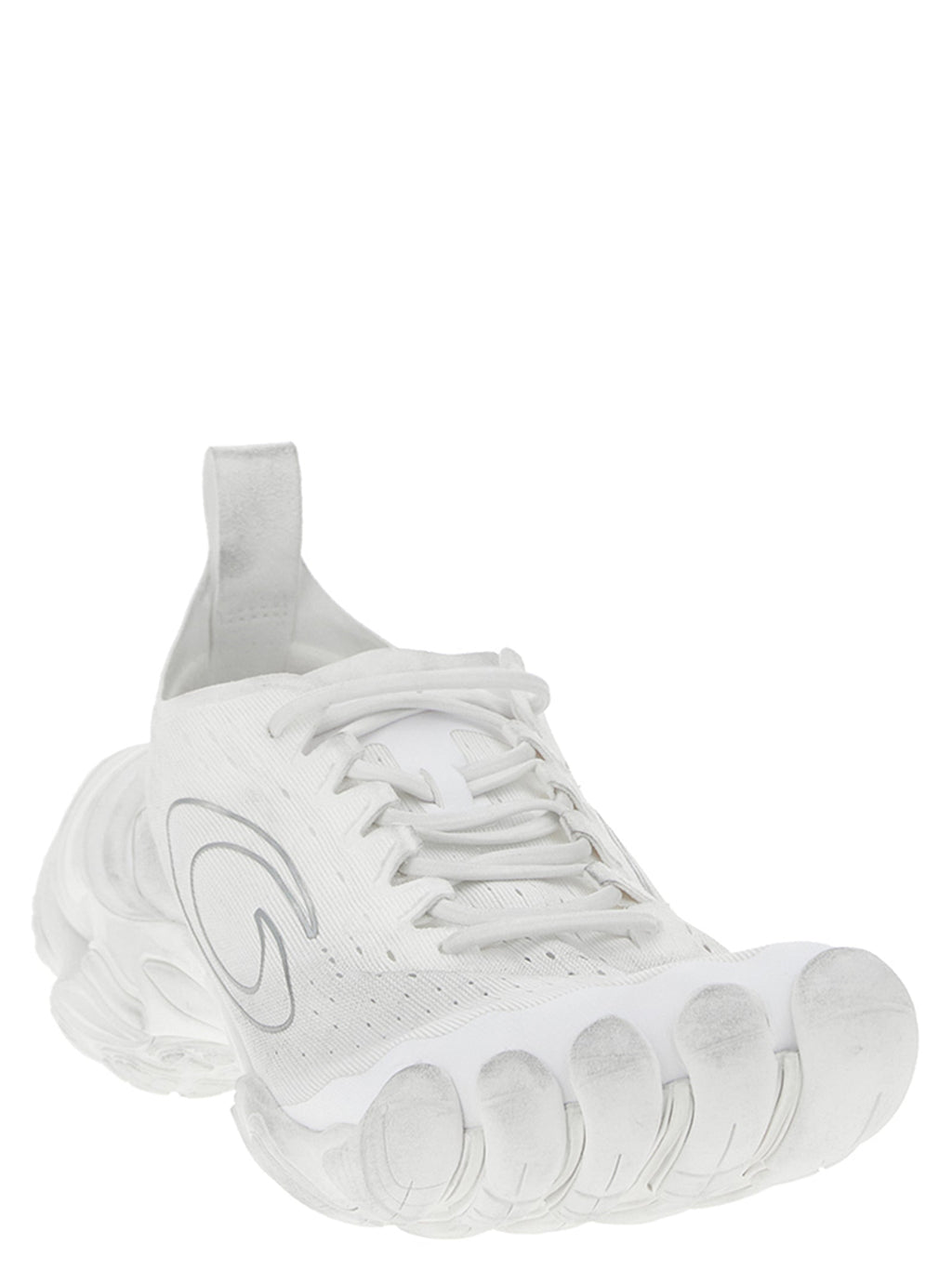 Balenciaga White Polyester Athletic Sneakers