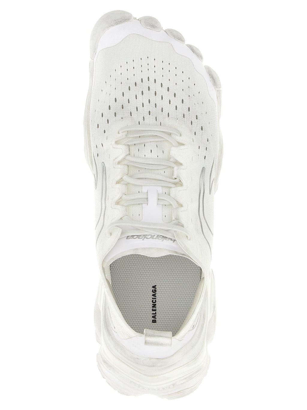 Balenciaga White Polyester Athletic Sneakers