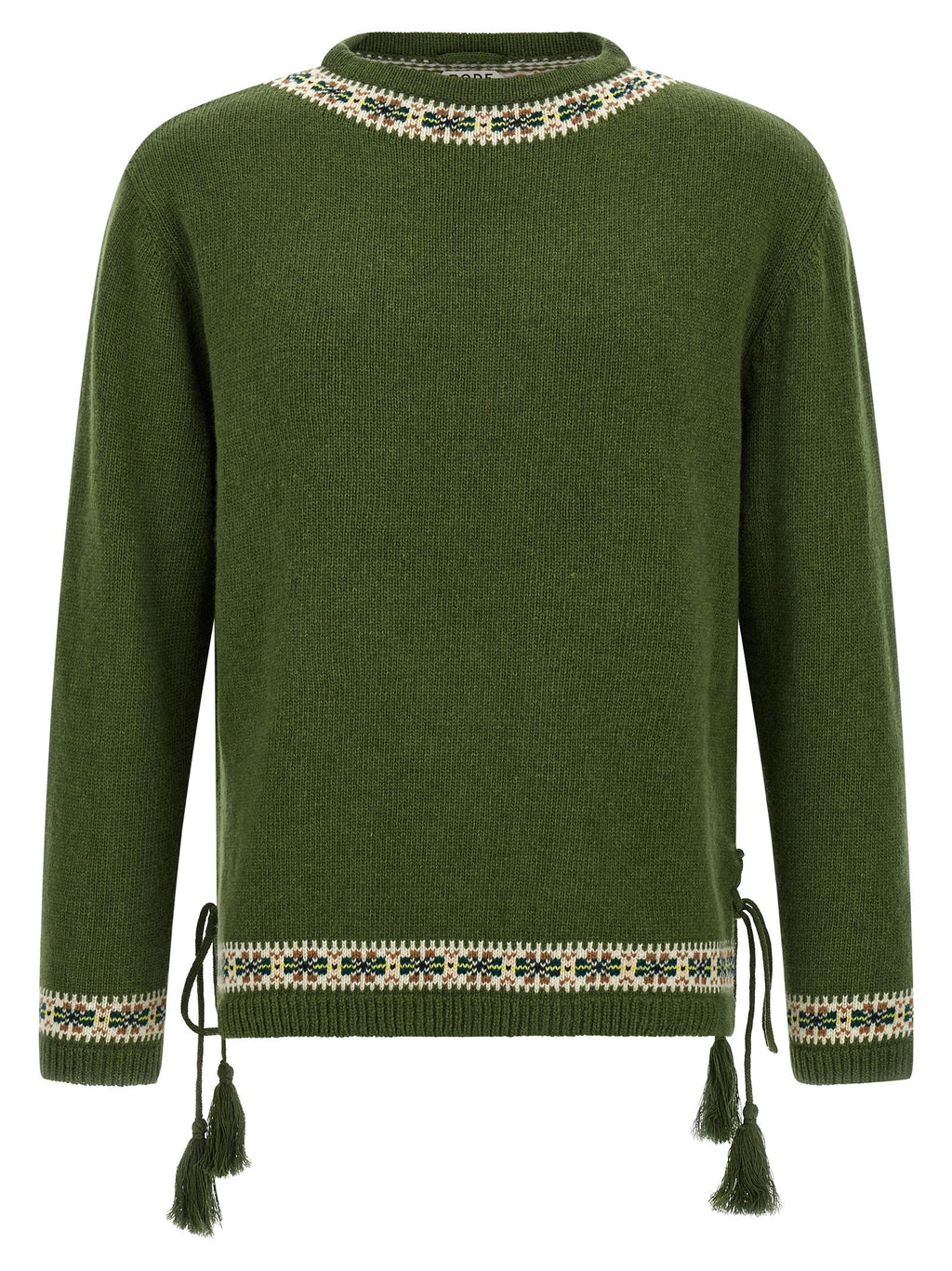 BODE Bicolor Virgin Wool Cardigan