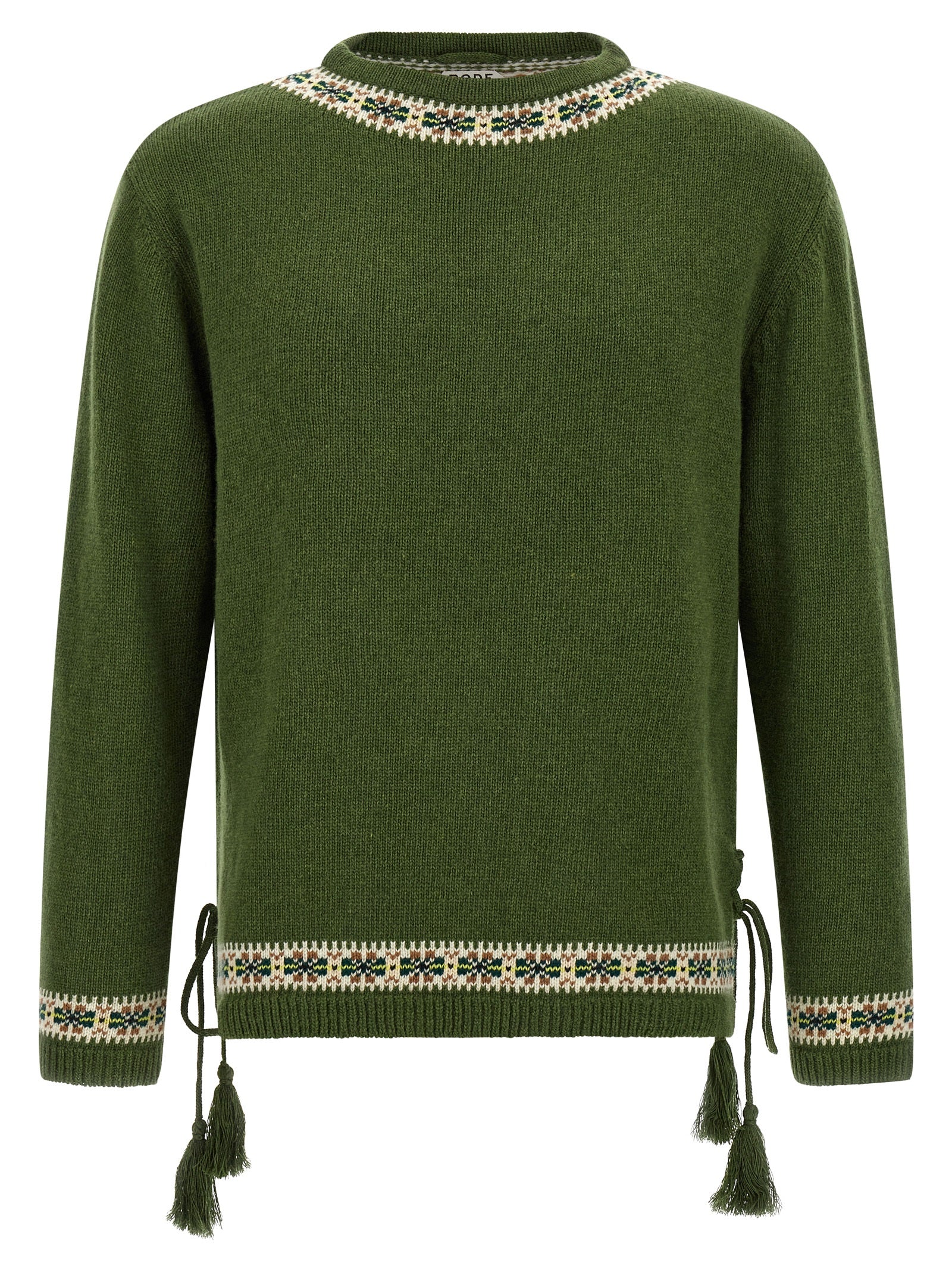 BODE Bicolor Virgin Wool Cardigan