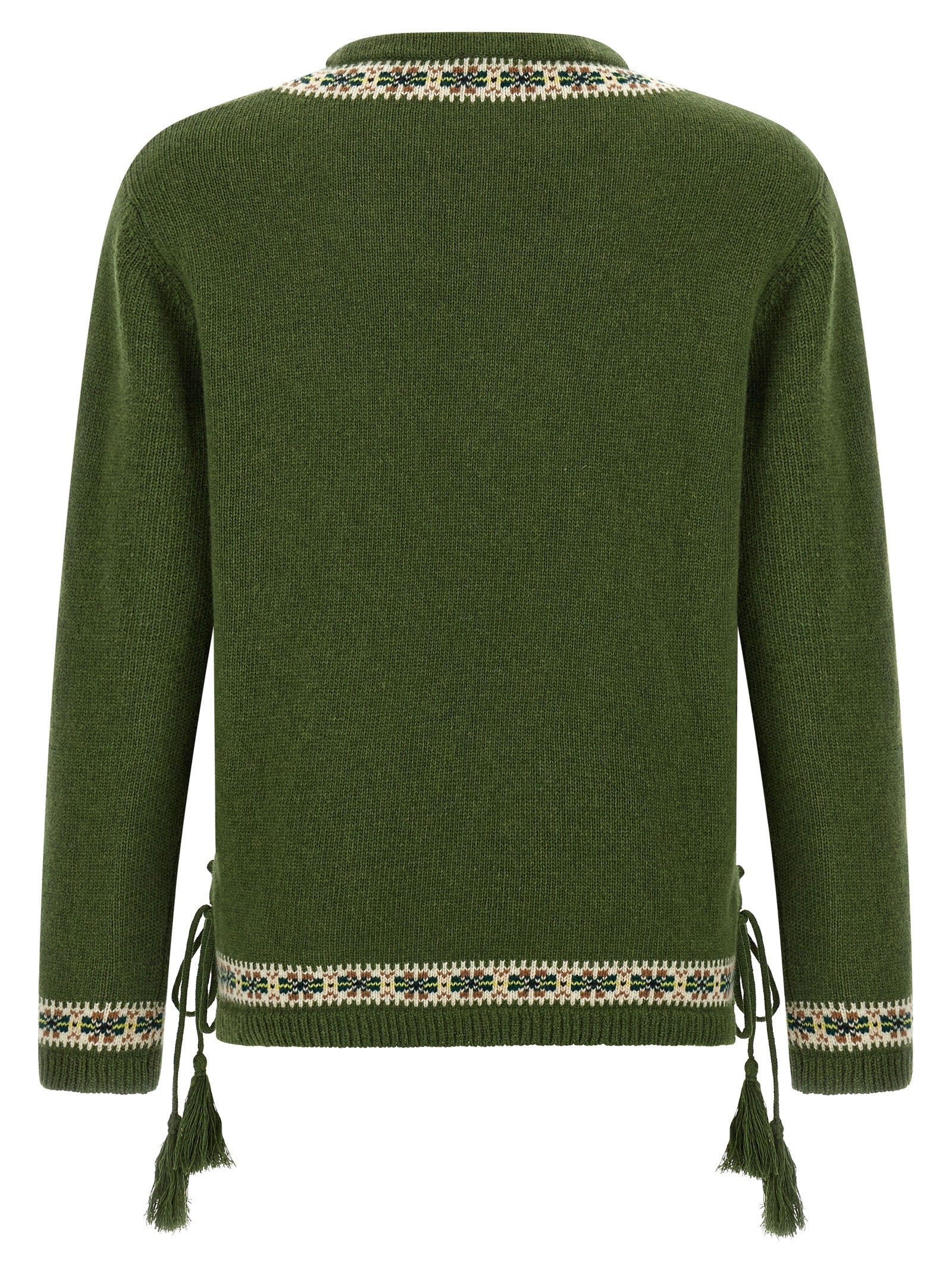 BODE Bicolor Virgin Wool Cardigan