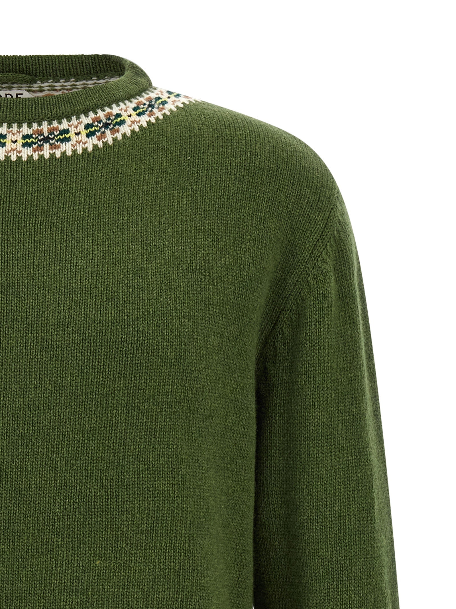 BODE Bicolor Virgin Wool Cardigan