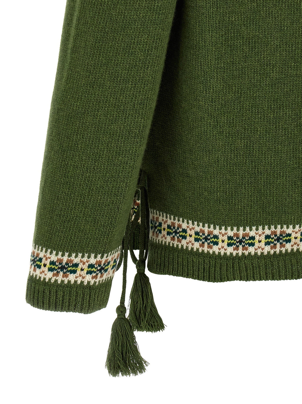 BODE Bicolor Virgin Wool Cardigan