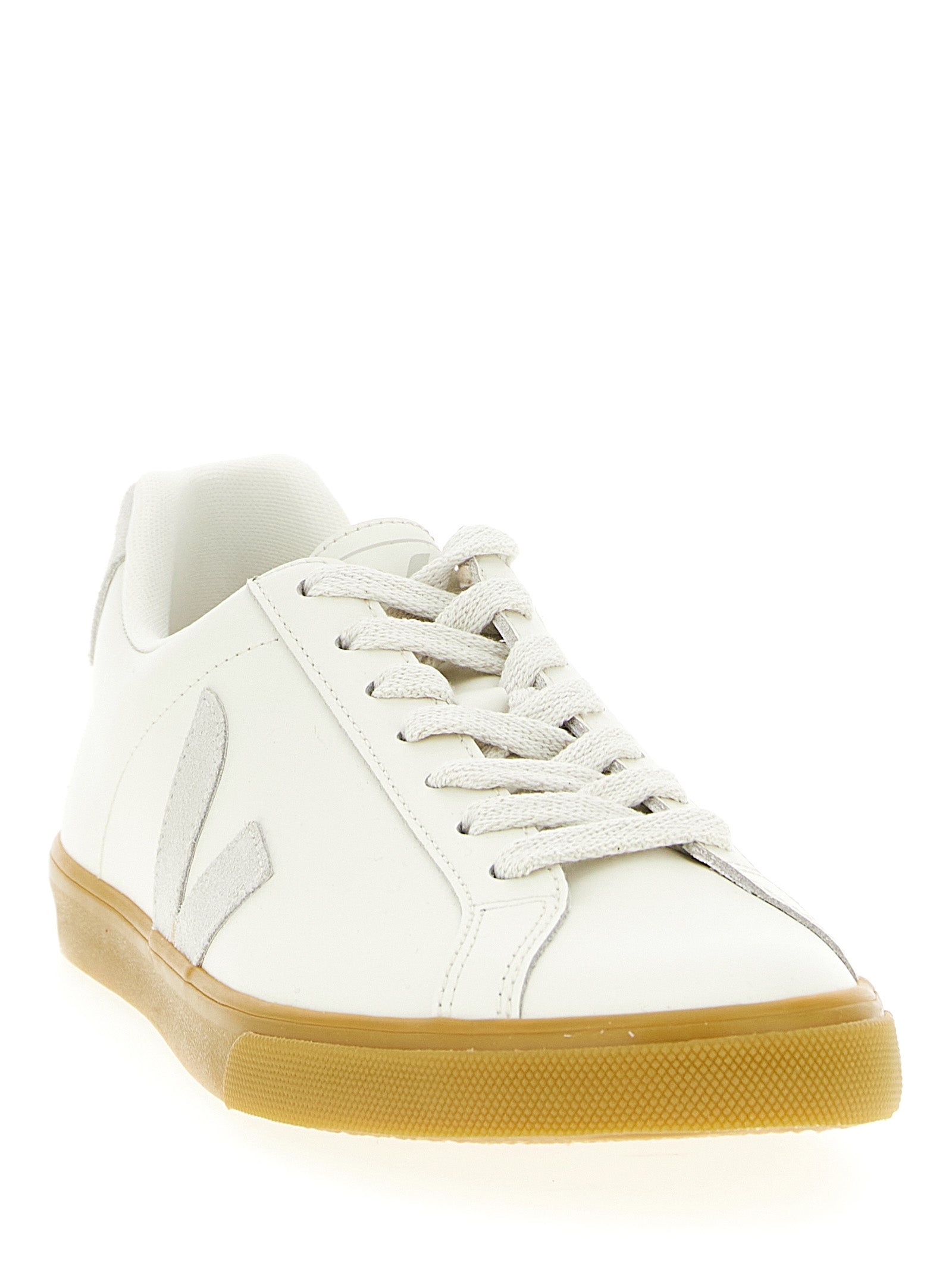 Veja Beige Calfskin Low Top Sneakers
