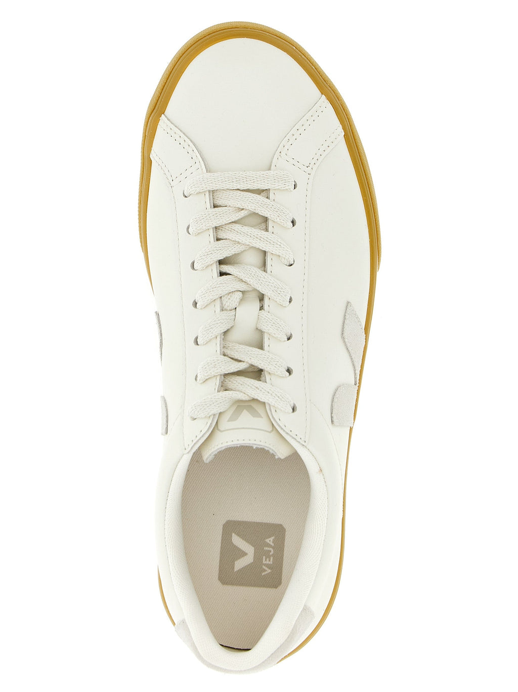 Veja Beige Calfskin Low Top Sneakers