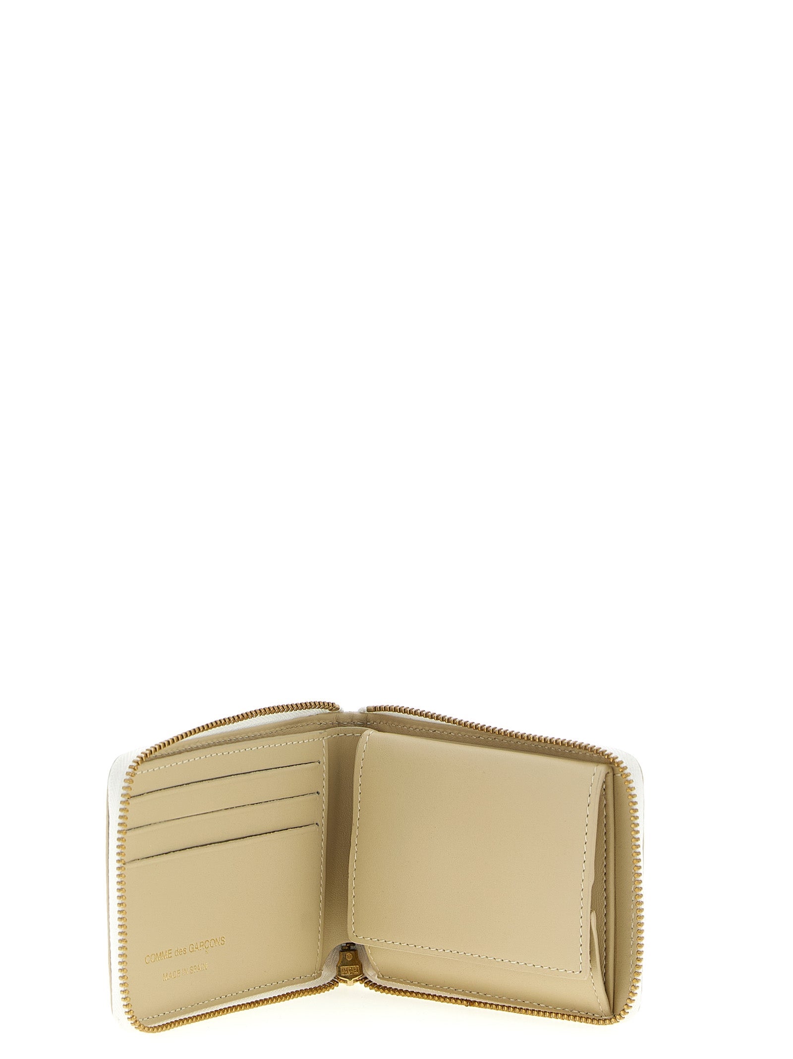 Comme Des Garçons Beige Calfskin Cardholder