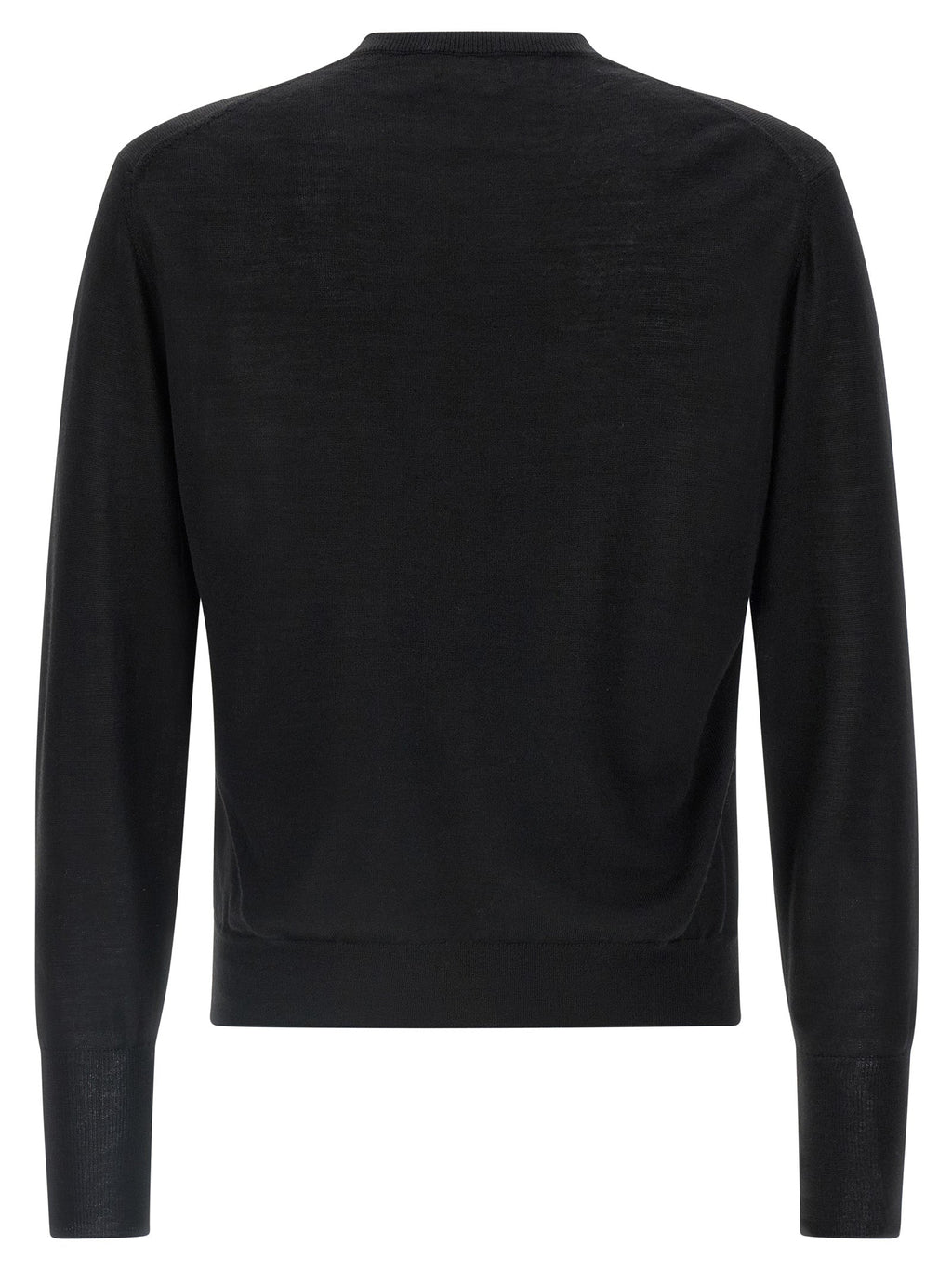 MA'RY'YA Black Virgin Wool Cardigan