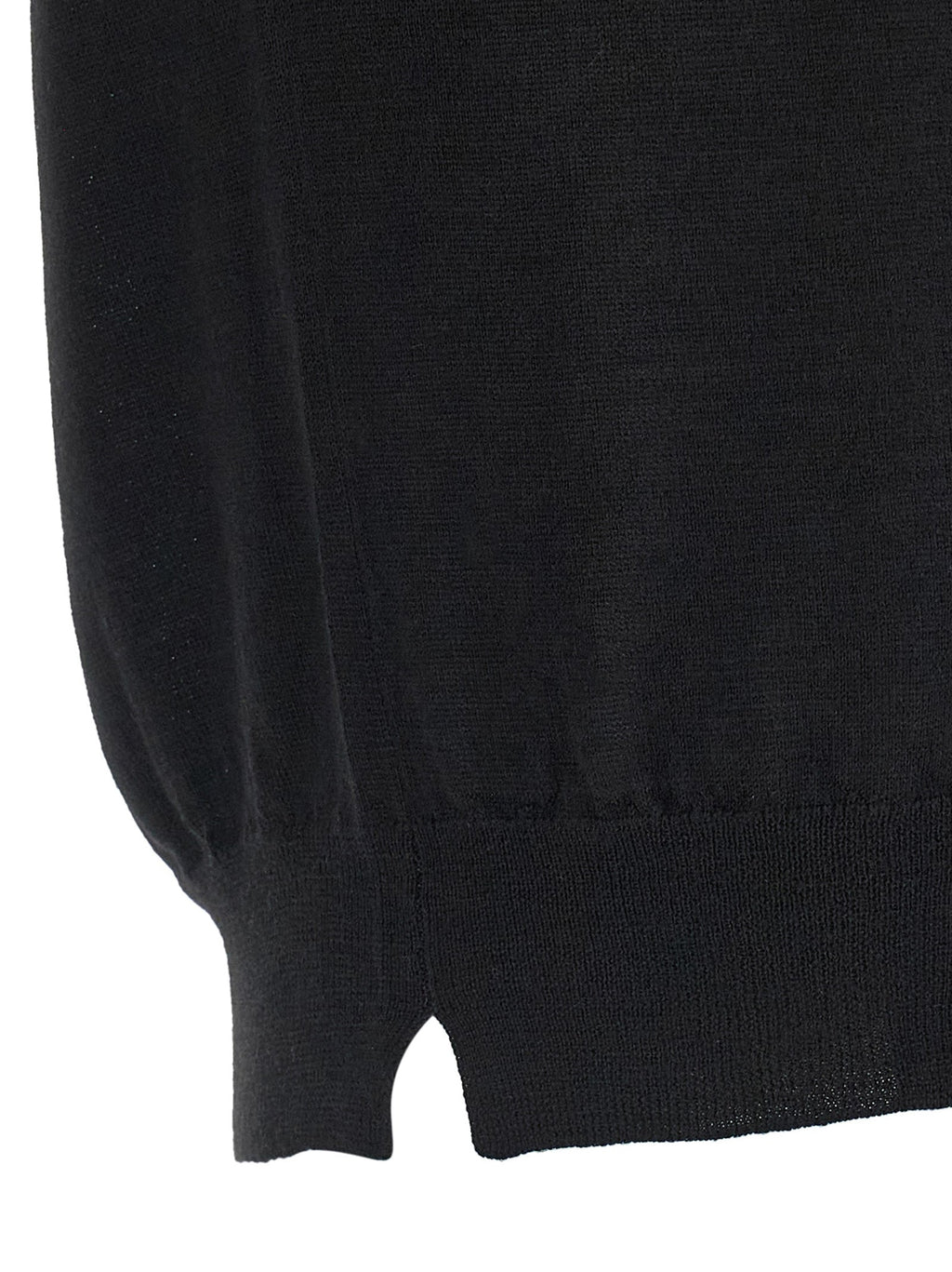 MA'RY'YA Black Virgin Wool Cardigan