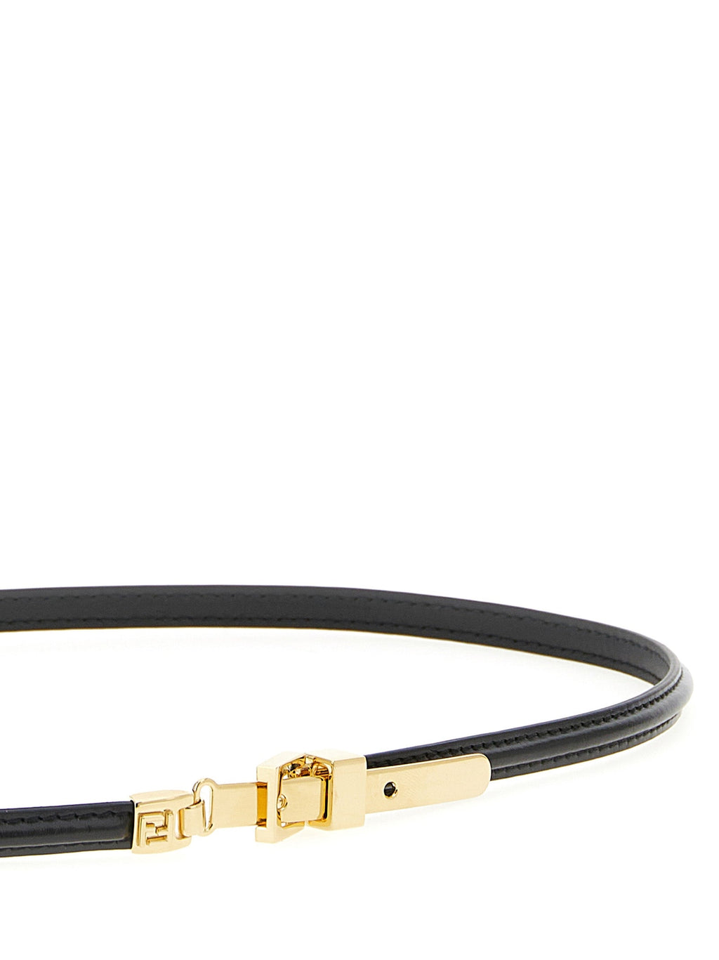 Fendi Black Calfskin Thin Belt