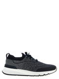 Brunello Cucinelli Blue Cotton Athletic Sneakers Brunello Cucinelli