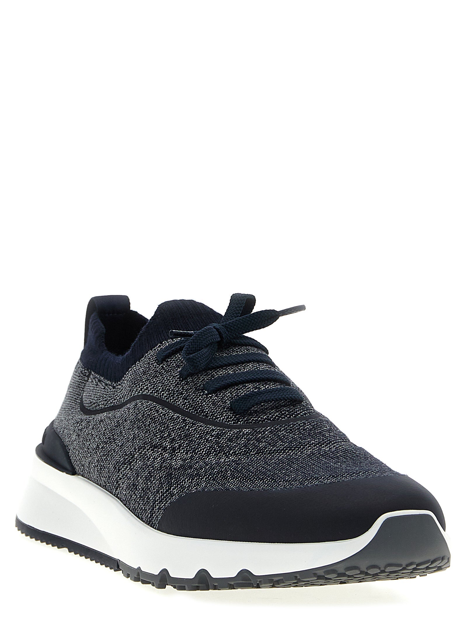 Brunello Cucinelli Blue Cotton Athletic Sneakers Brunello Cucinelli