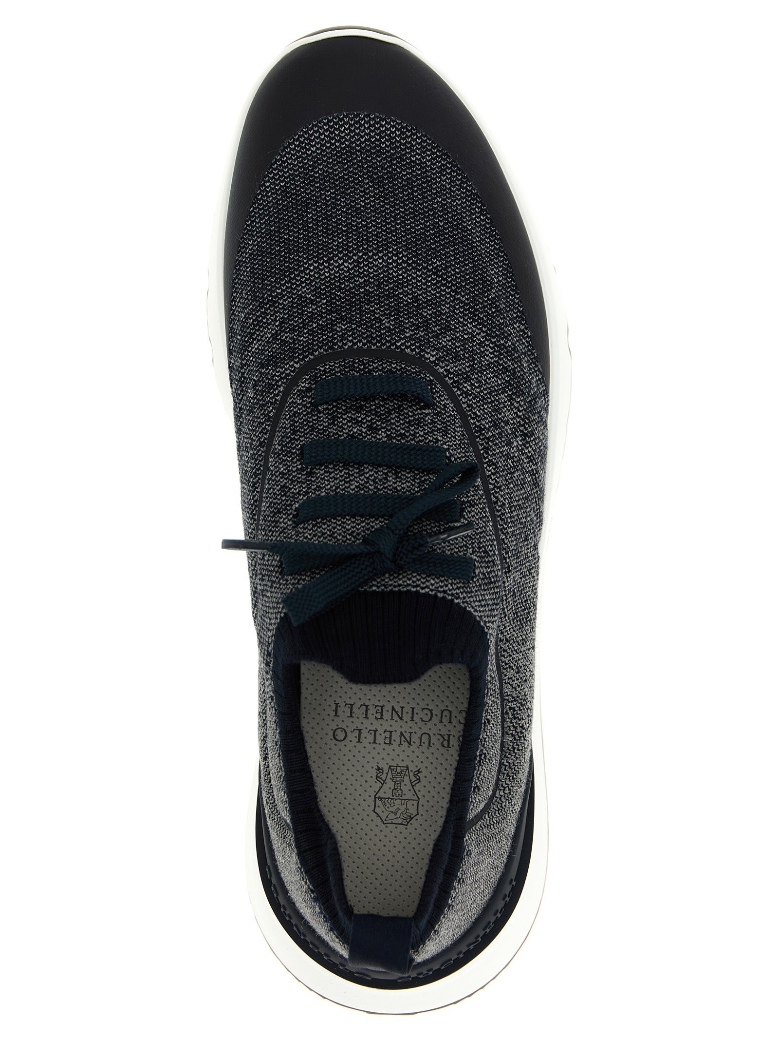 Brunello Cucinelli Blue Cotton Athletic Sneakers Brunello Cucinelli