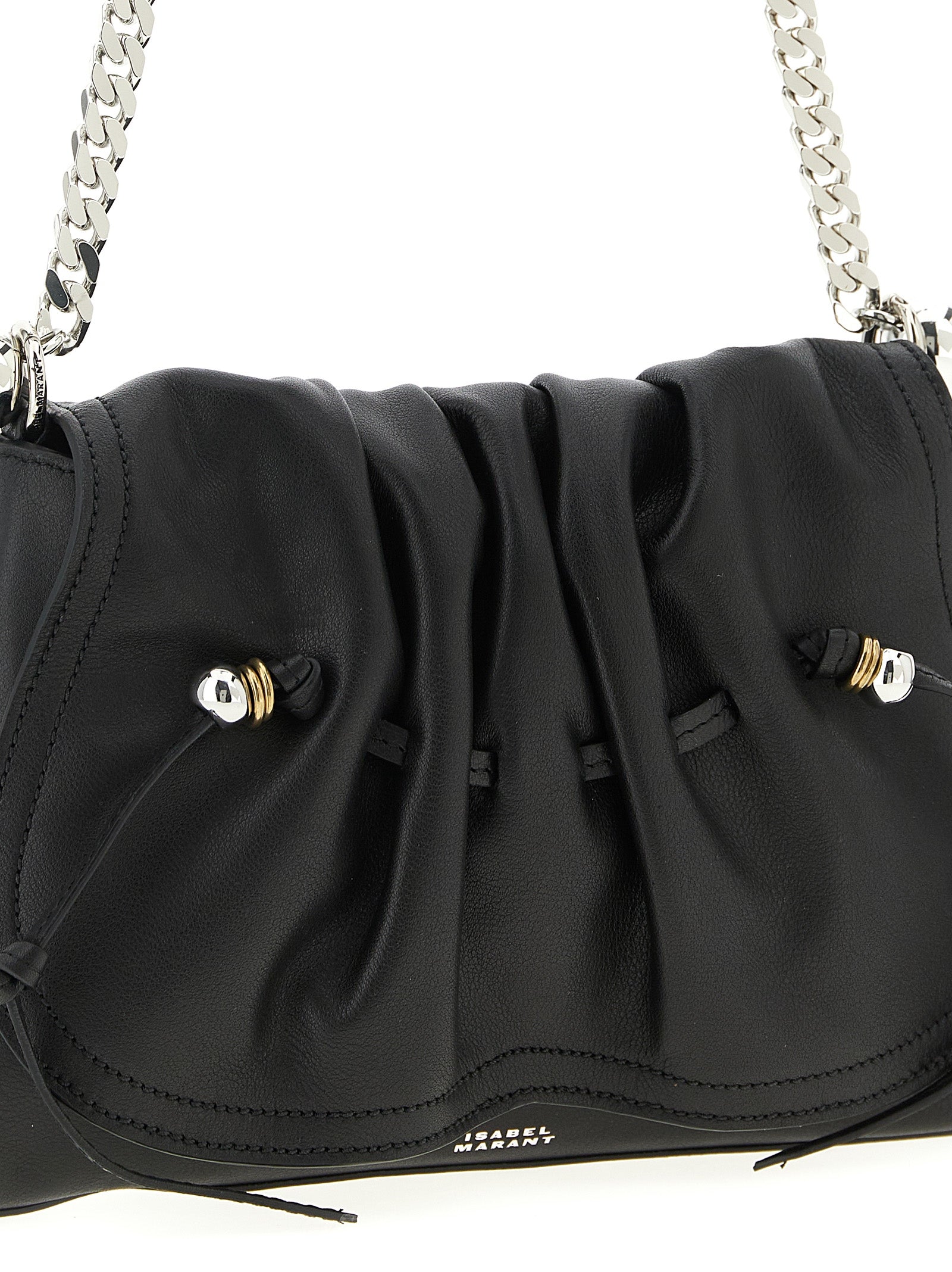 Isabel Marant Black Calfskin Shoulder Bag
