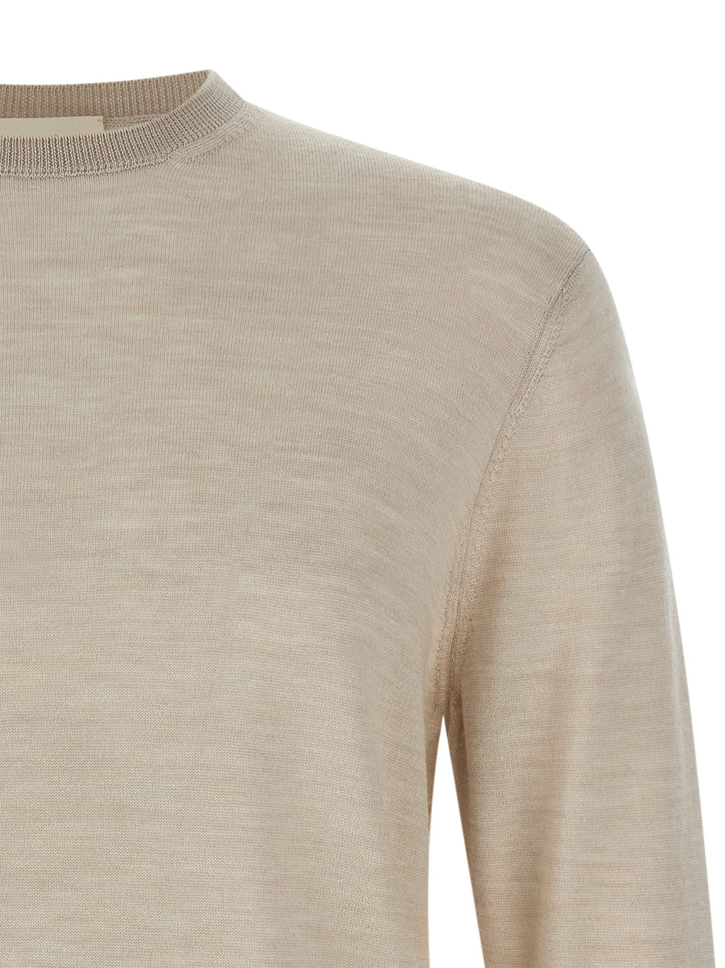 MA'RY'YA Beige Virgin Wool Cardigan
