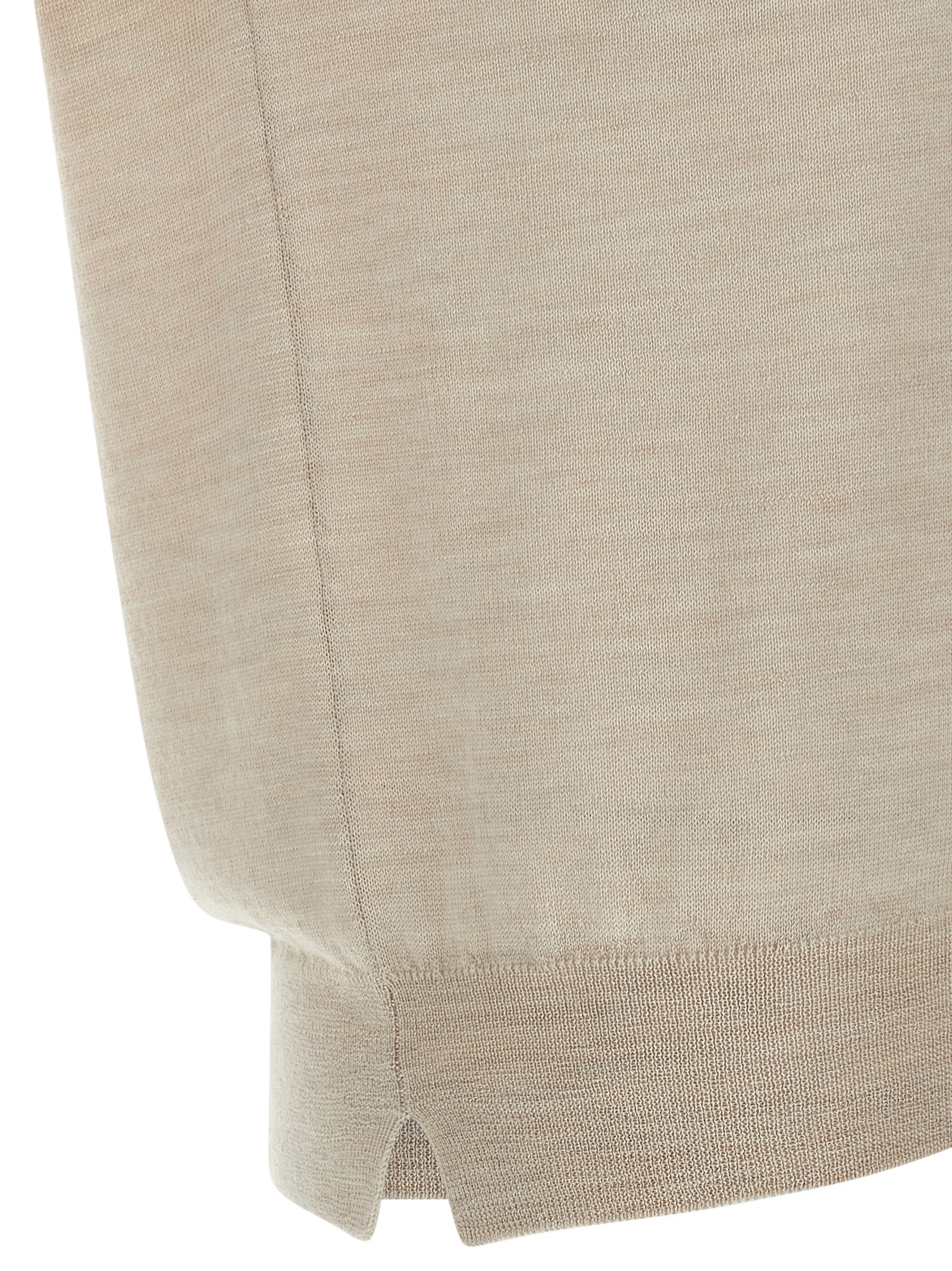 MA'RY'YA Beige Virgin Wool Cardigan