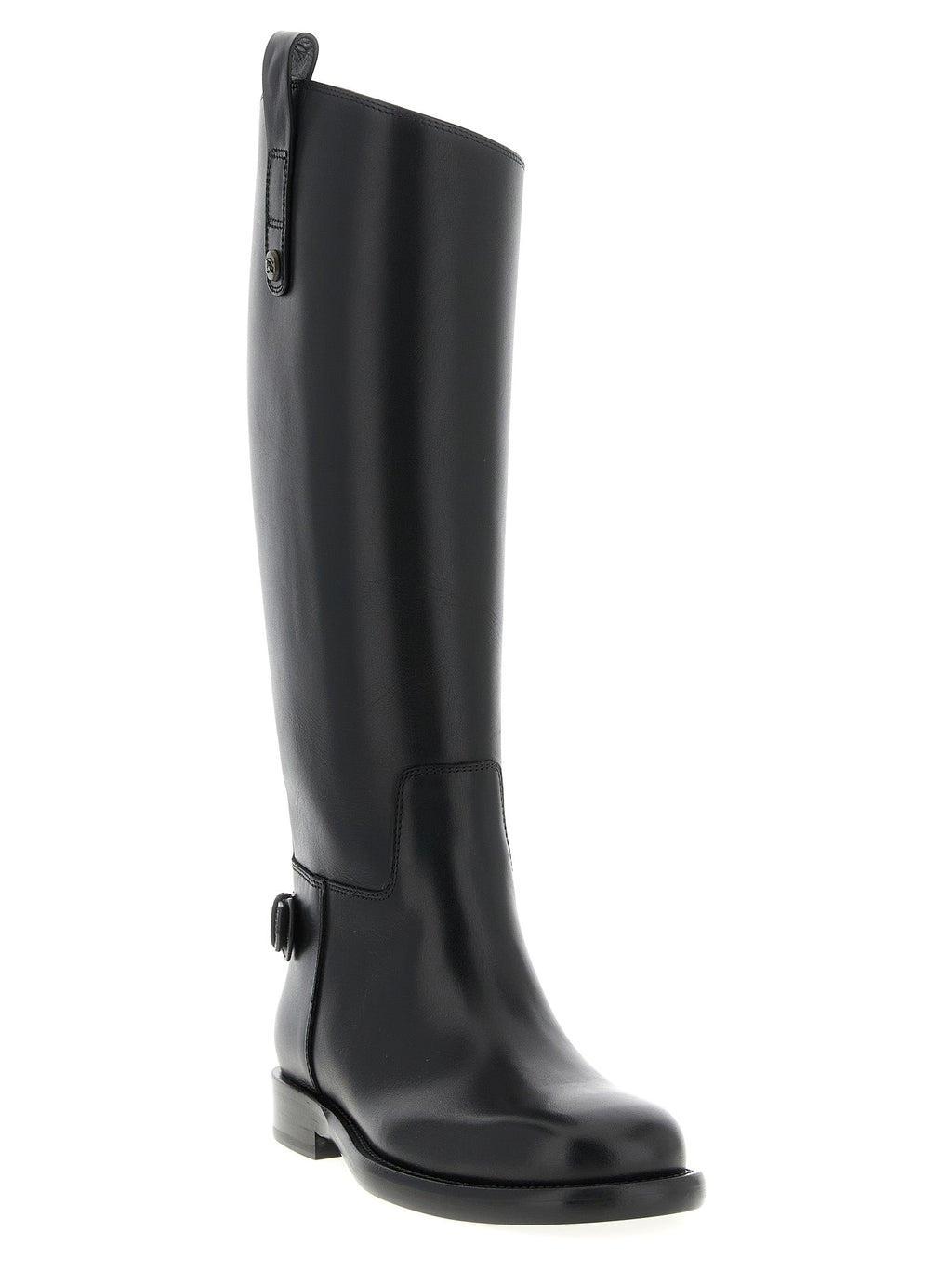 Burberry Black Calfskin Over The Knee
