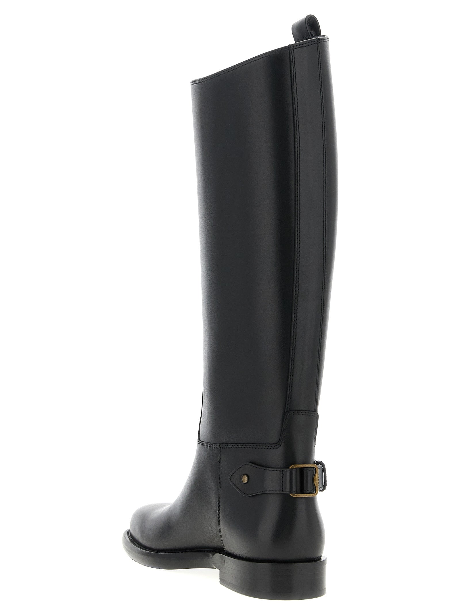 Burberry Black Calfskin Over The Knee