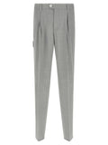 Brunello Cucinelli Gray Virgin Wool Dress Pants
