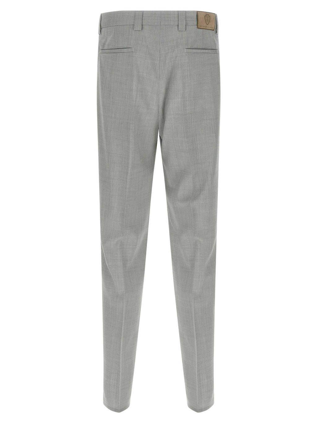 Brunello Cucinelli Gray Virgin Wool Dress Pants