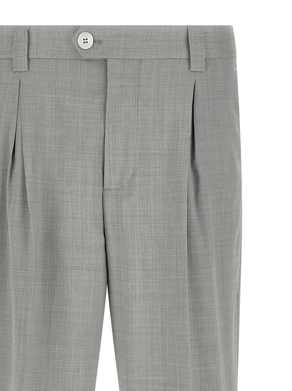 Brunello Cucinelli Gray Virgin Wool Dress Pants