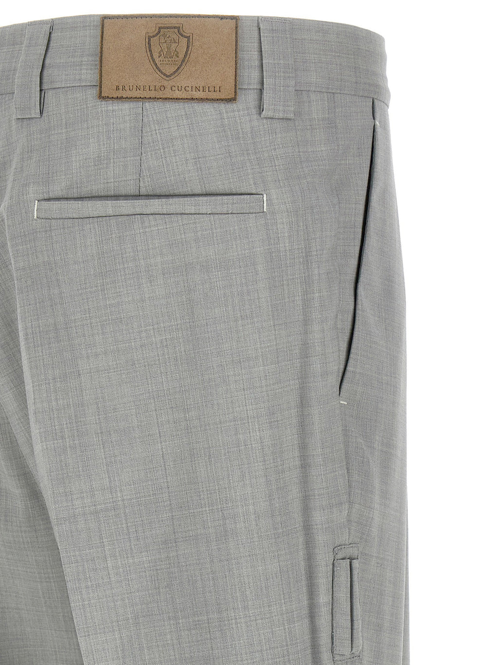 Brunello Cucinelli Gray Virgin Wool Dress Pants