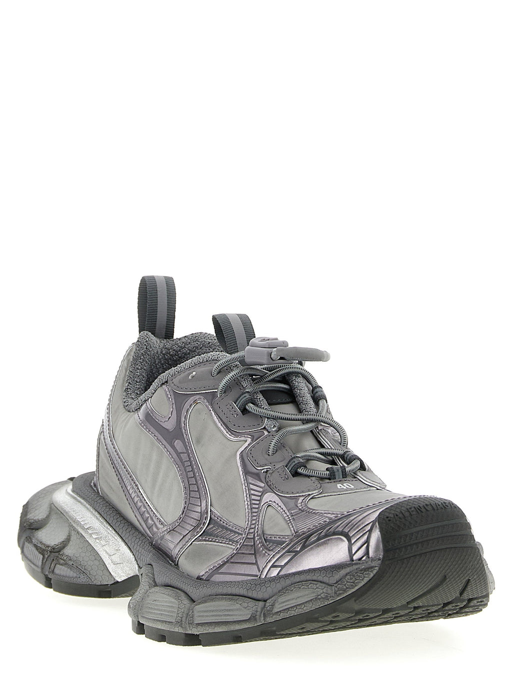 Balenciaga Gray Polyester Athletic Sneakers