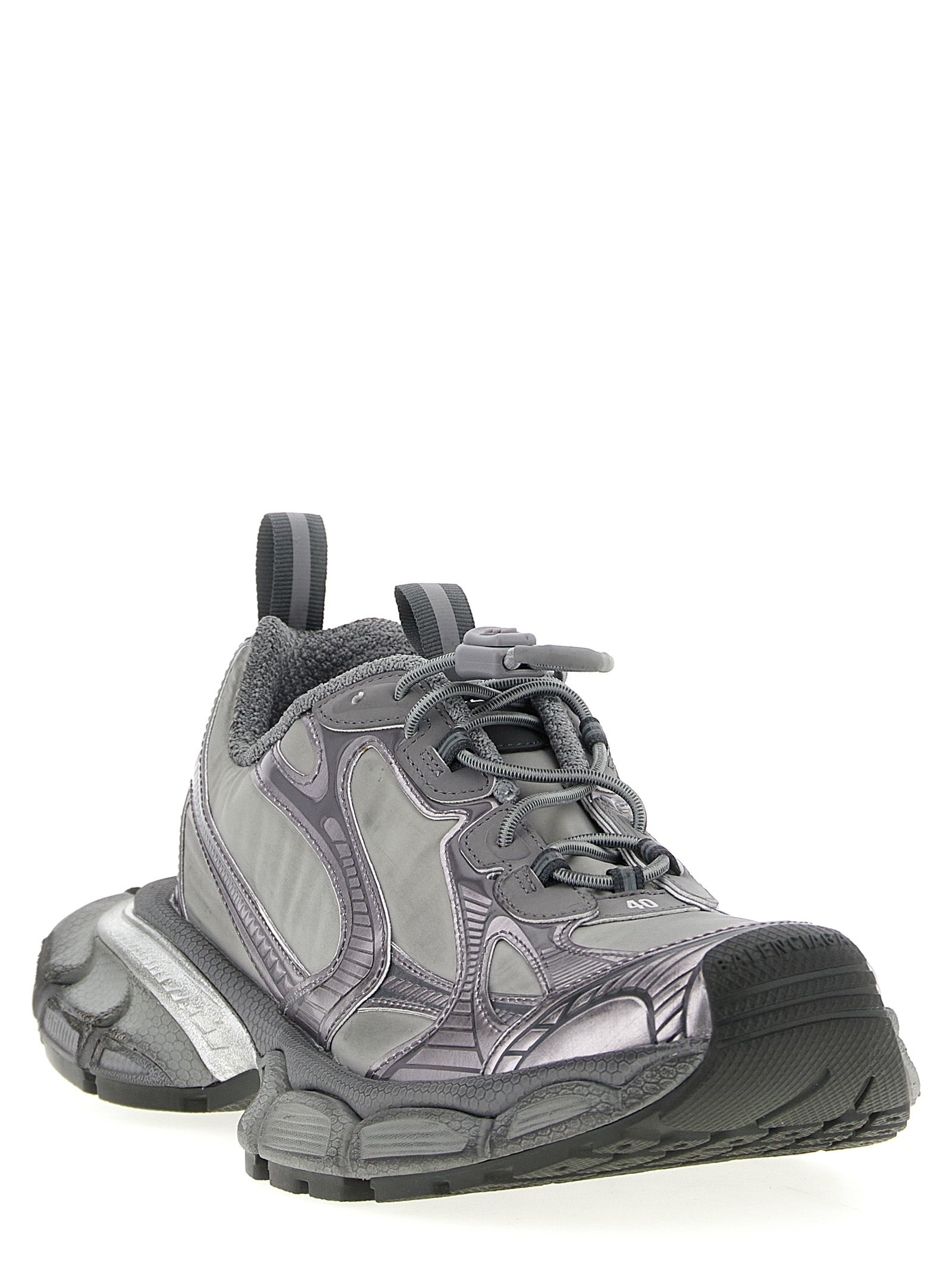 Balenciaga Gray Polyester Athletic Sneakers