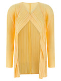 PLEATS PLEASE ISSEY MIYAKE Bicolor Polyester Cardigan