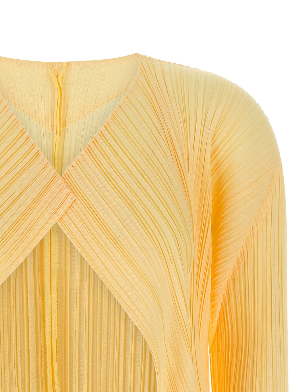 PLEATS PLEASE ISSEY MIYAKE Bicolor Polyester Cardigan