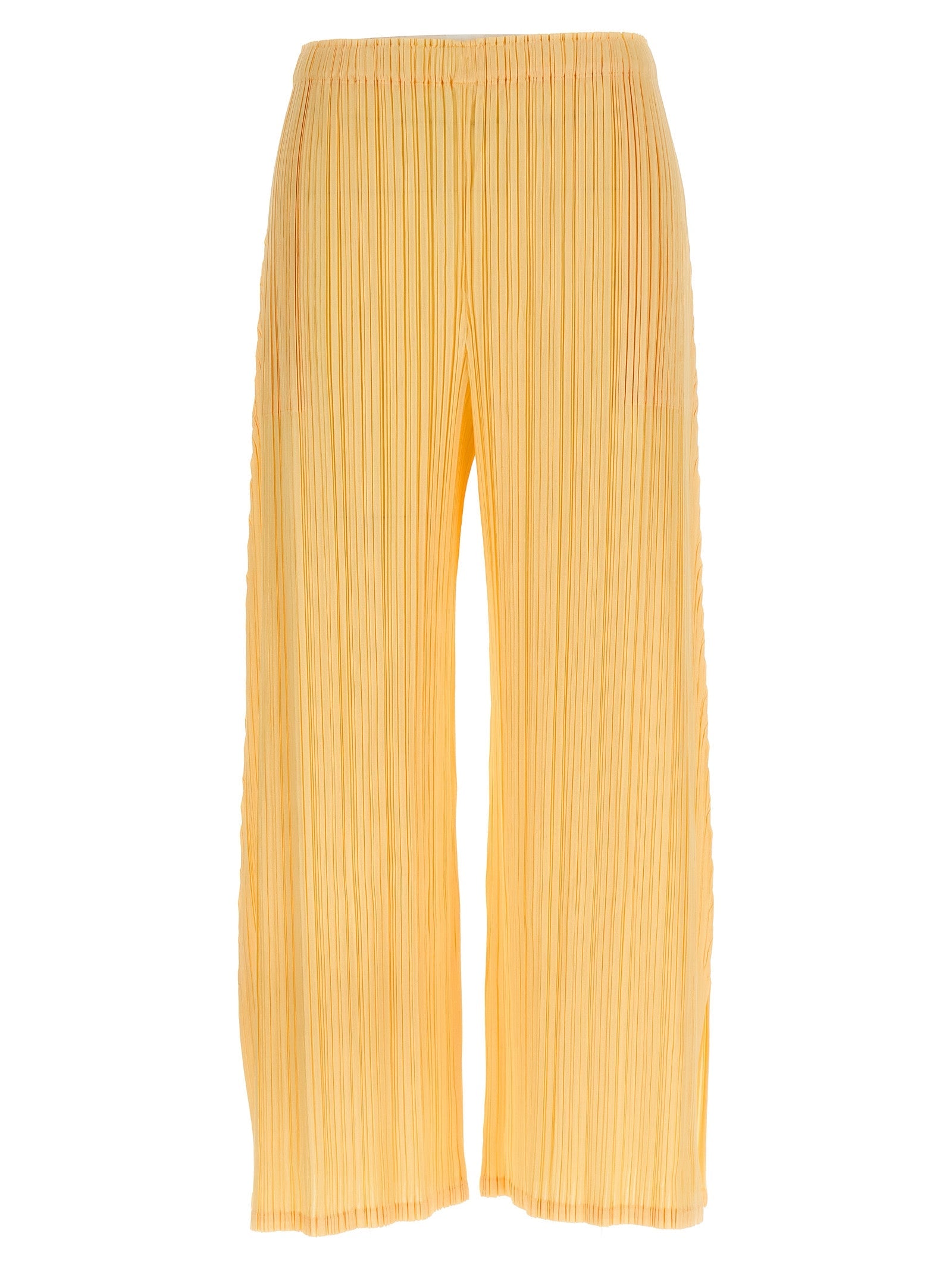 PLEATS PLEASE ISSEY MIYAKE Bicolor Polyester Casual Pants
