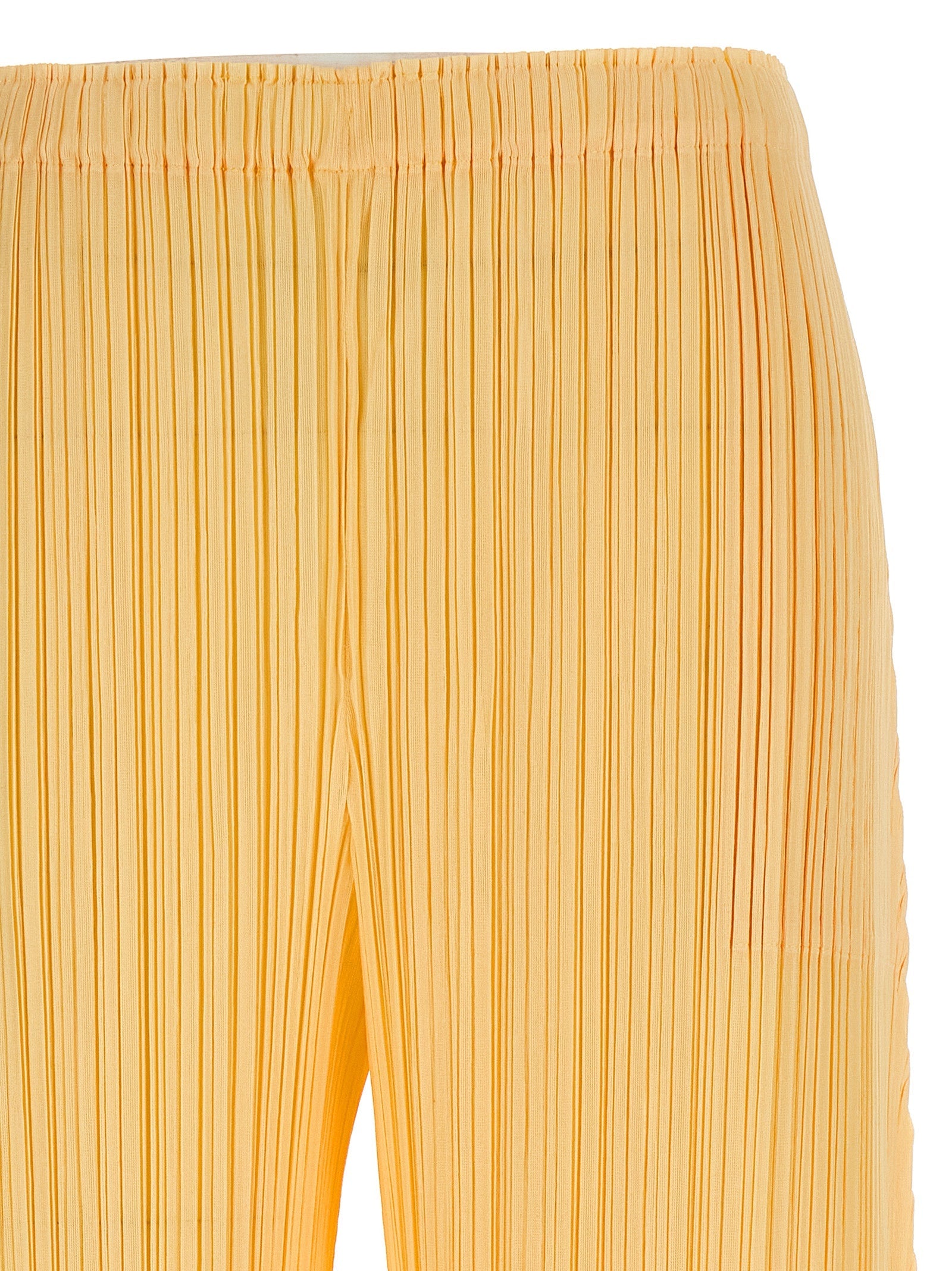 PLEATS PLEASE ISSEY MIYAKE Bicolor Polyester Casual Pants