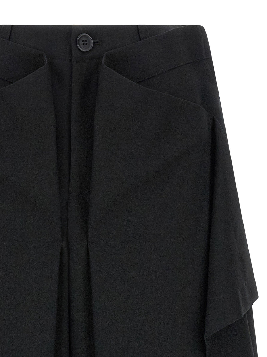 Issey Miyake Black Wool Casual Pants