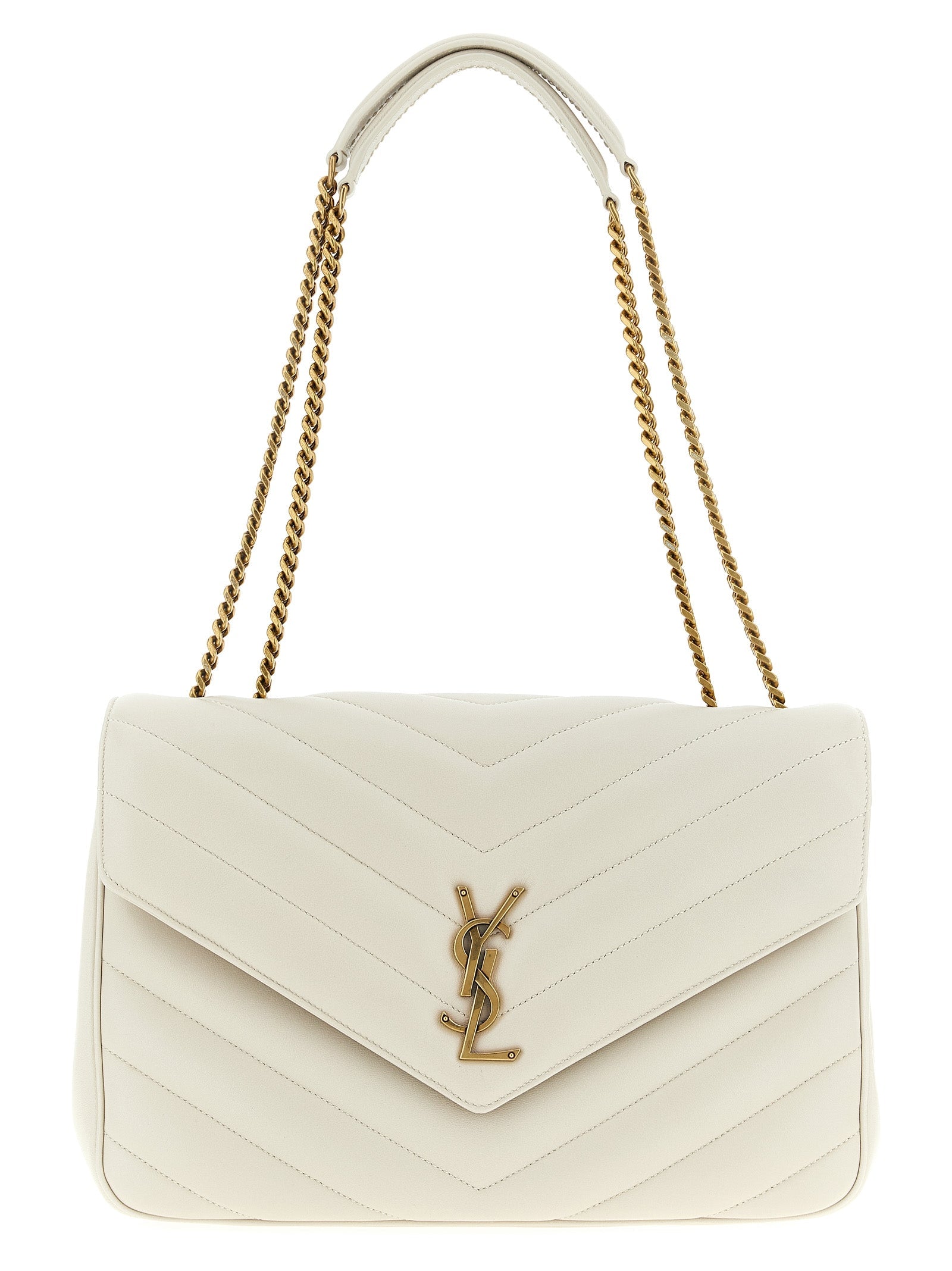 Saint Laurent Beige Lamb Leather Shoulder Bag Saint Laurent