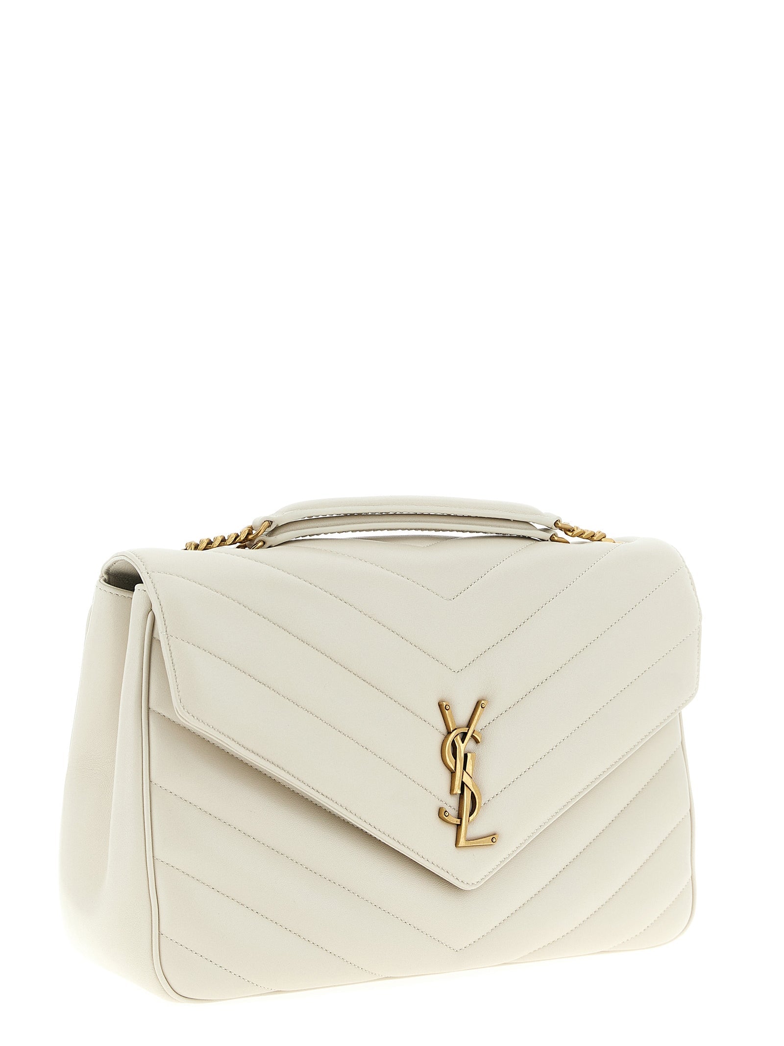 Saint Laurent Beige Lamb Leather Shoulder Bag Saint Laurent