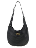 Valentino Garavani Black Lamb Leather Shoulder Bag