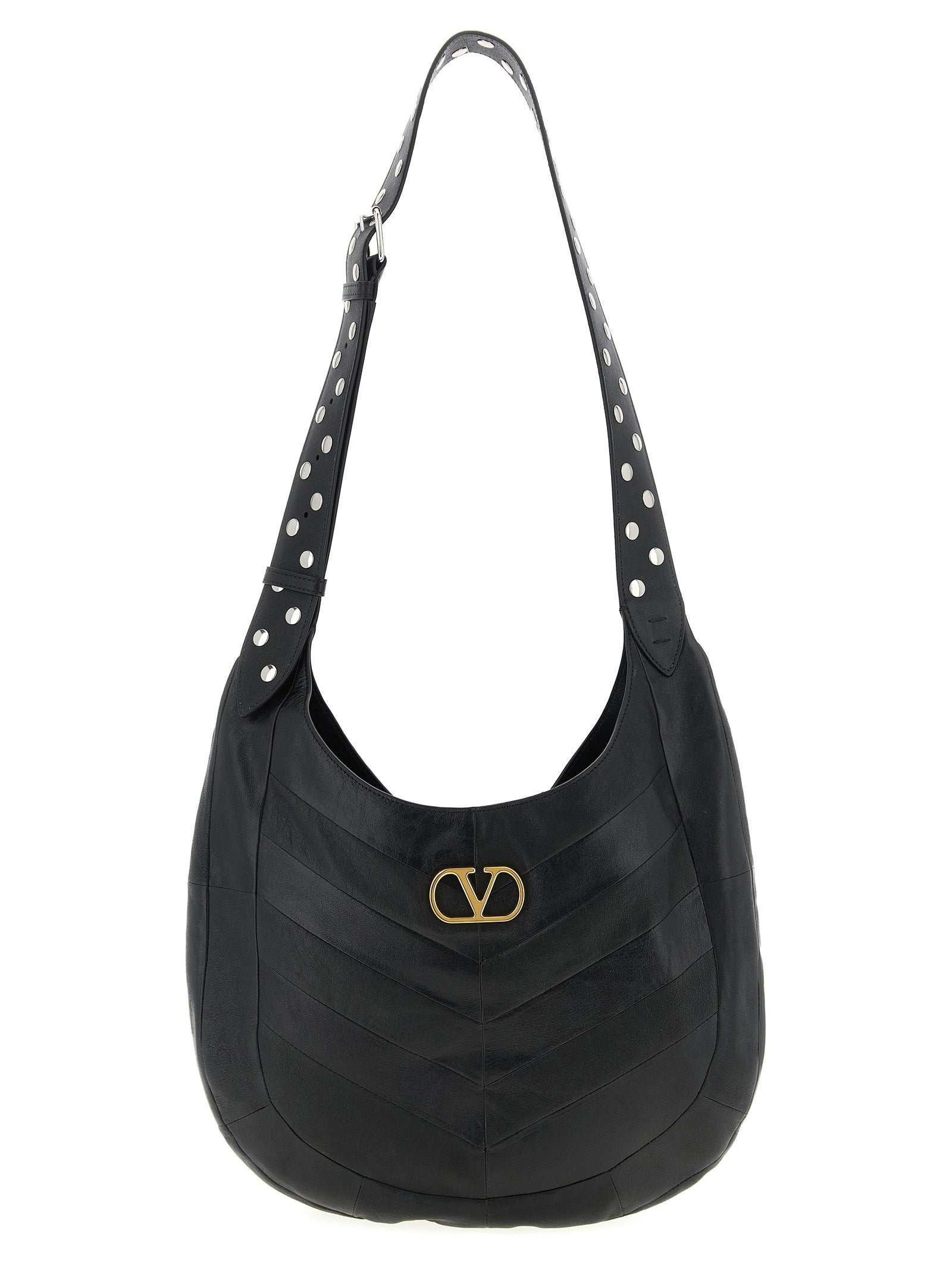 Valentino Garavani Black Lamb Leather Shoulder Bag