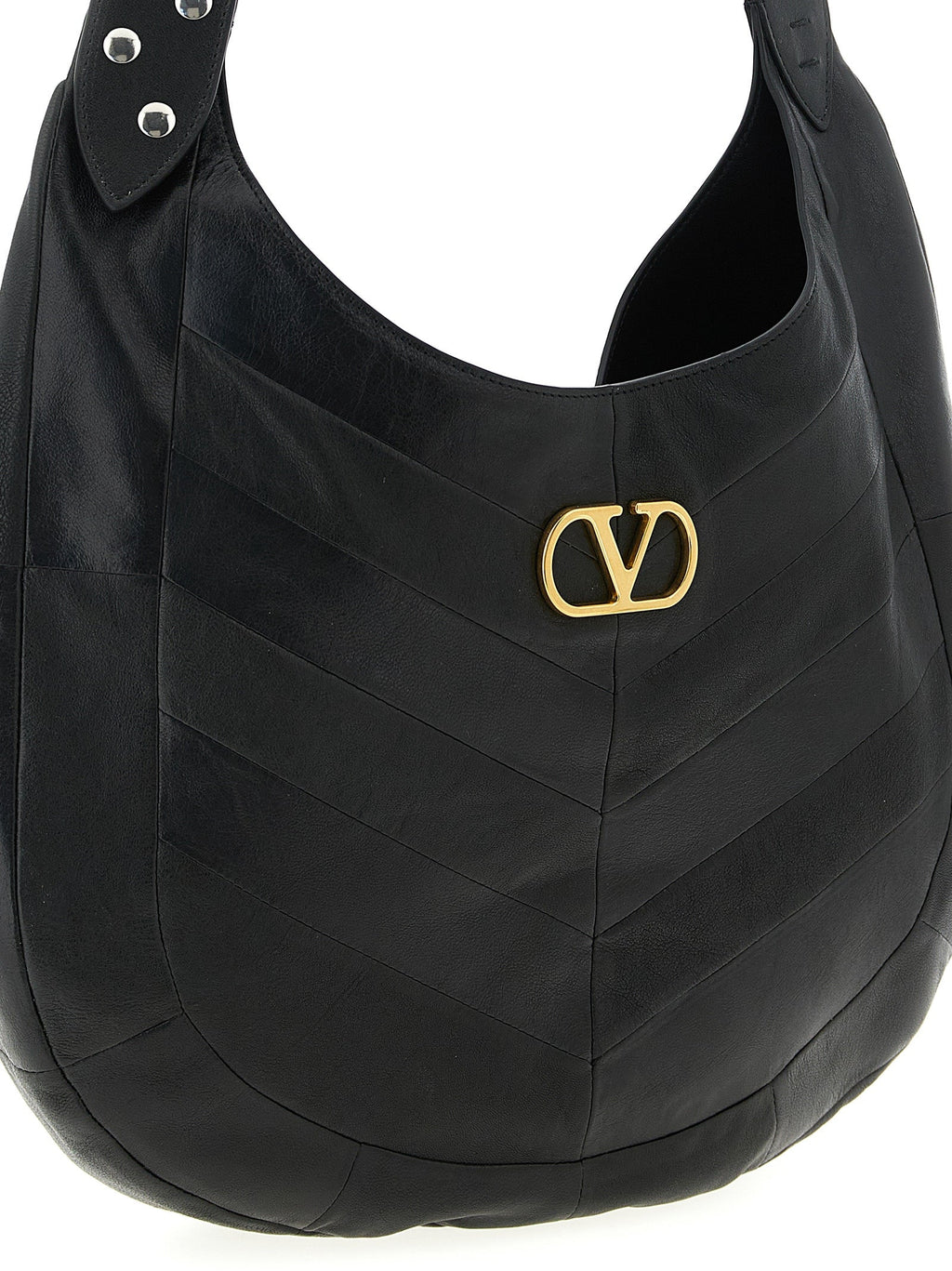 Valentino Garavani Black Lamb Leather Shoulder Bag