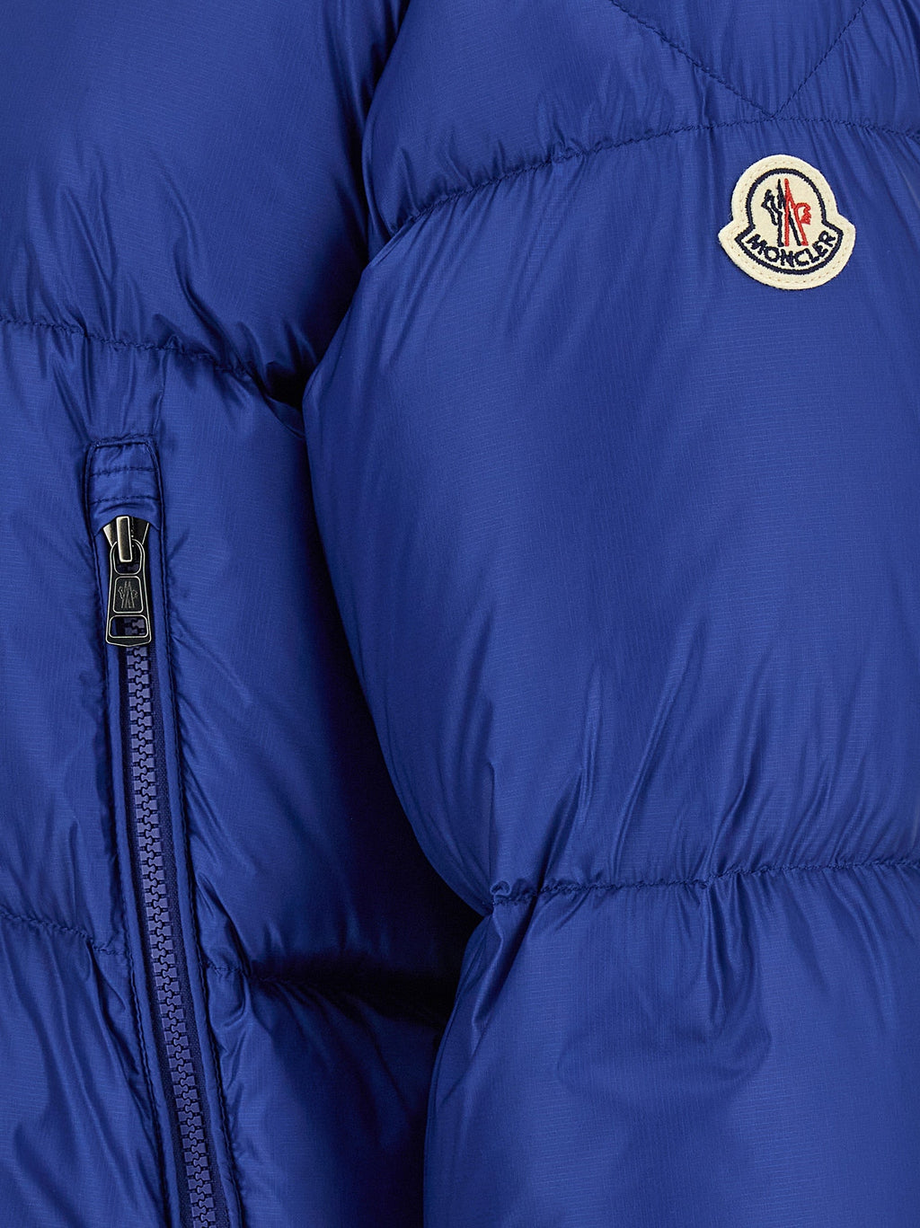 Moncler Blue Polyamide Full-Length Jacket