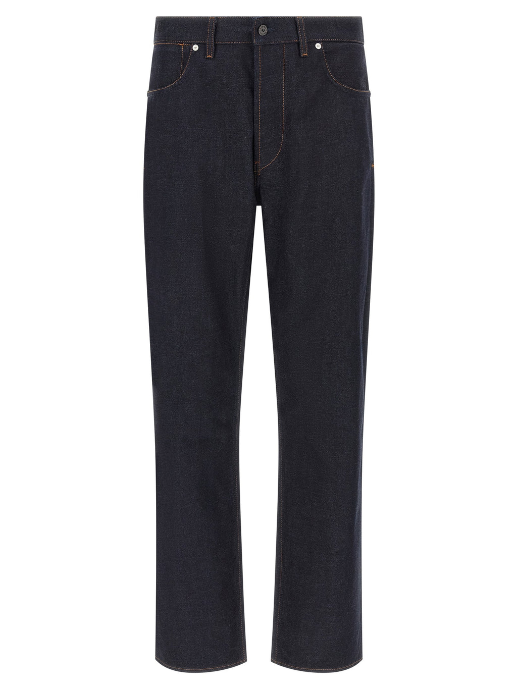 Stone Island Blue Cotton Straight-Leg Jeans