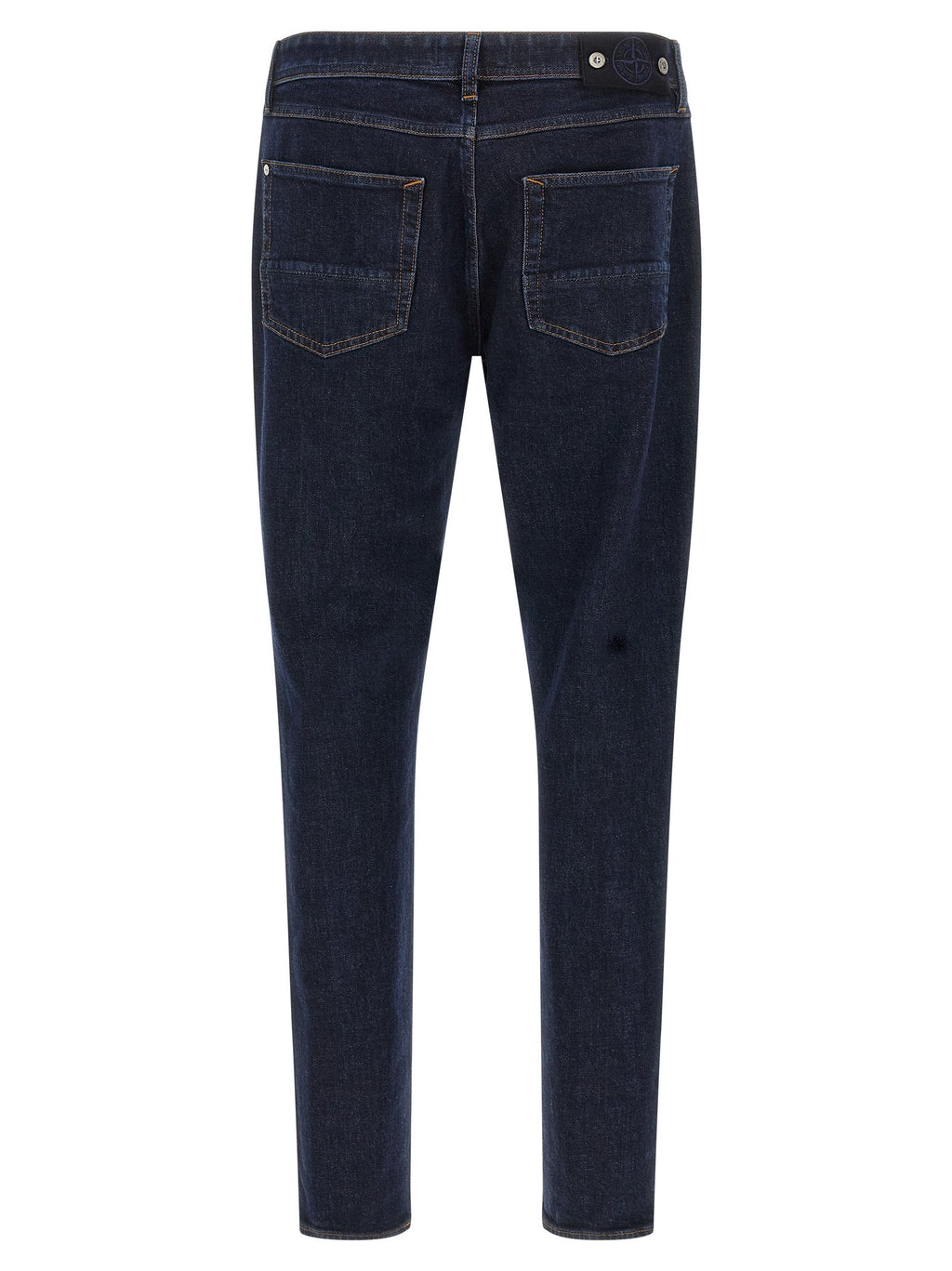 Stone Island Blue Cotton Straight-Leg Jeans