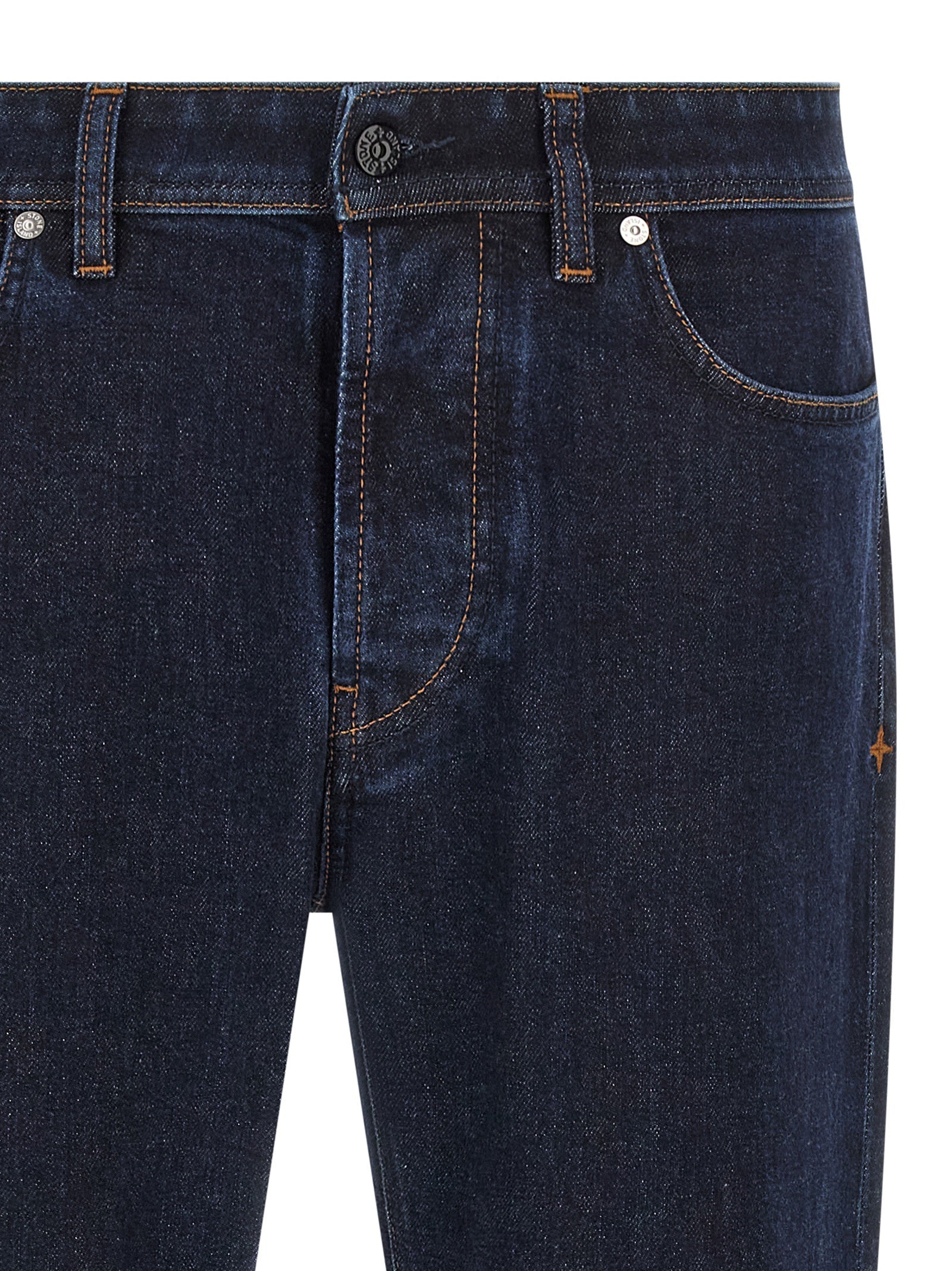 Stone Island Blue Cotton Straight-Leg Jeans