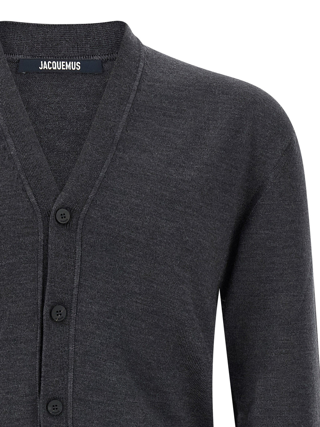 Jacquemus Gray Merino Wool Cardigan