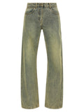 Entire Studios Bicolor Cotton Straight-Leg Jeans