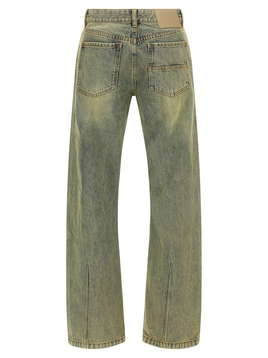 Entire Studios Bicolor Cotton Straight-Leg Jeans