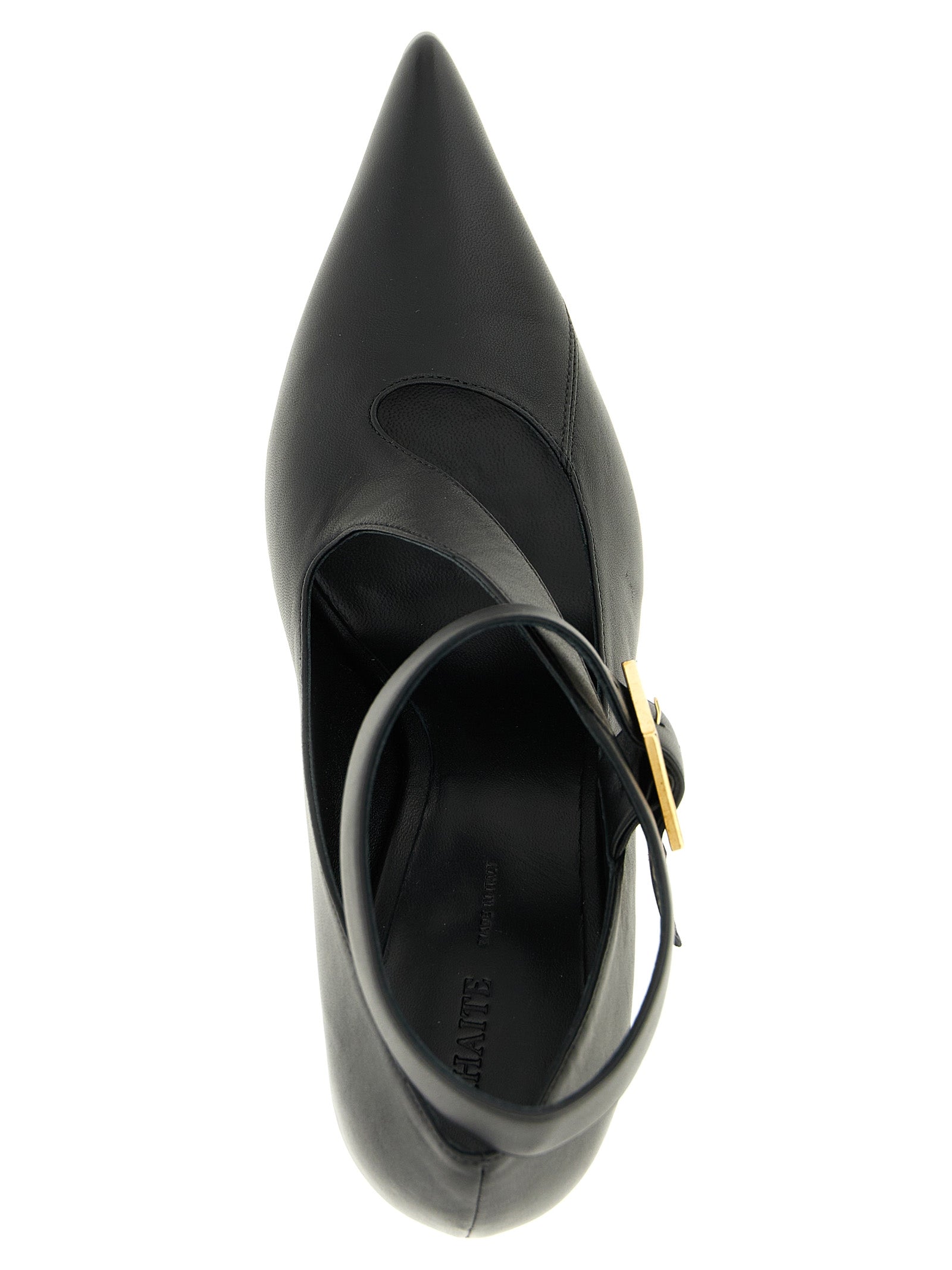 Khaite Black Lamb Leather High Heel Pumps