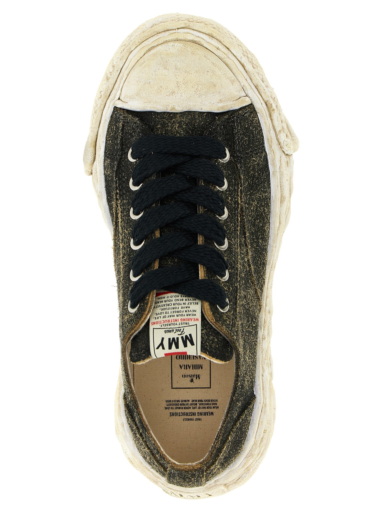Maison Mihara Yasuhiro Black Cowhide Low Top Sneakers