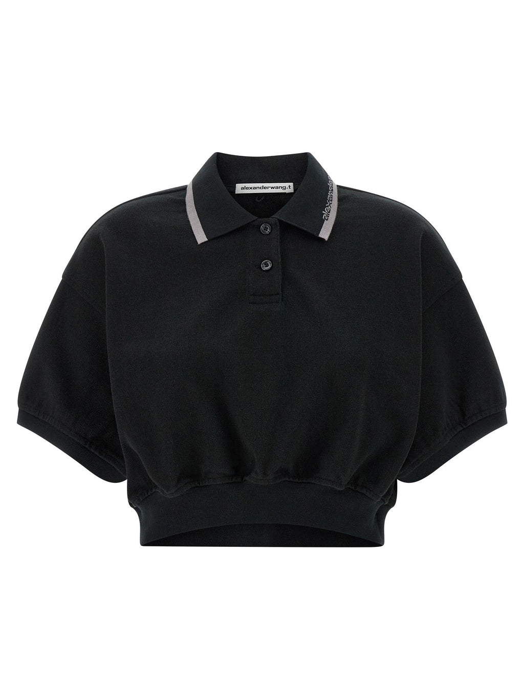 T BY ALEXANDER WANG Black Cotton Polo Shirt