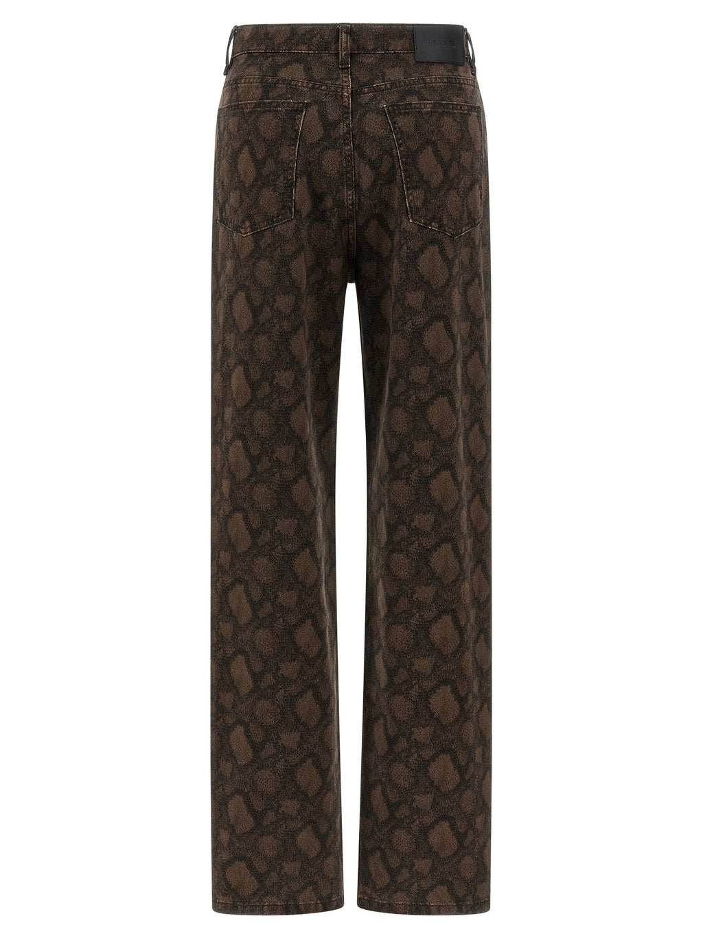 ROTATE BIRGER CHRISTENSEN Brown Cotton Straight-Leg Jeans