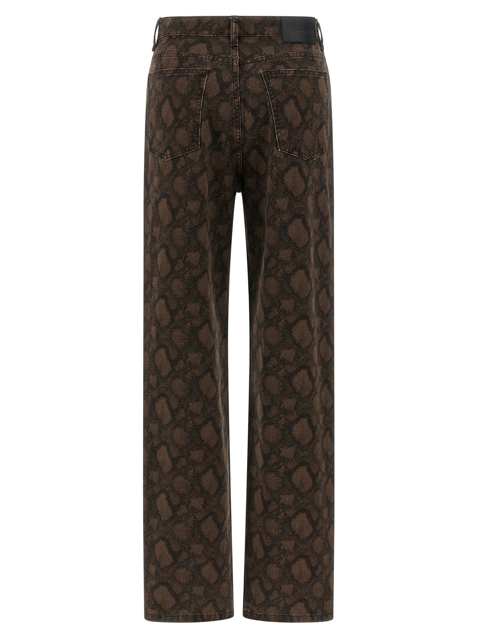ROTATE BIRGER CHRISTENSEN Brown Cotton Straight-Leg Jeans
