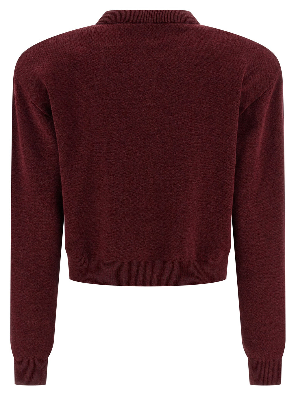 ROTATE BIRGER CHRISTENSEN Bordeaux Cotton Cardigan